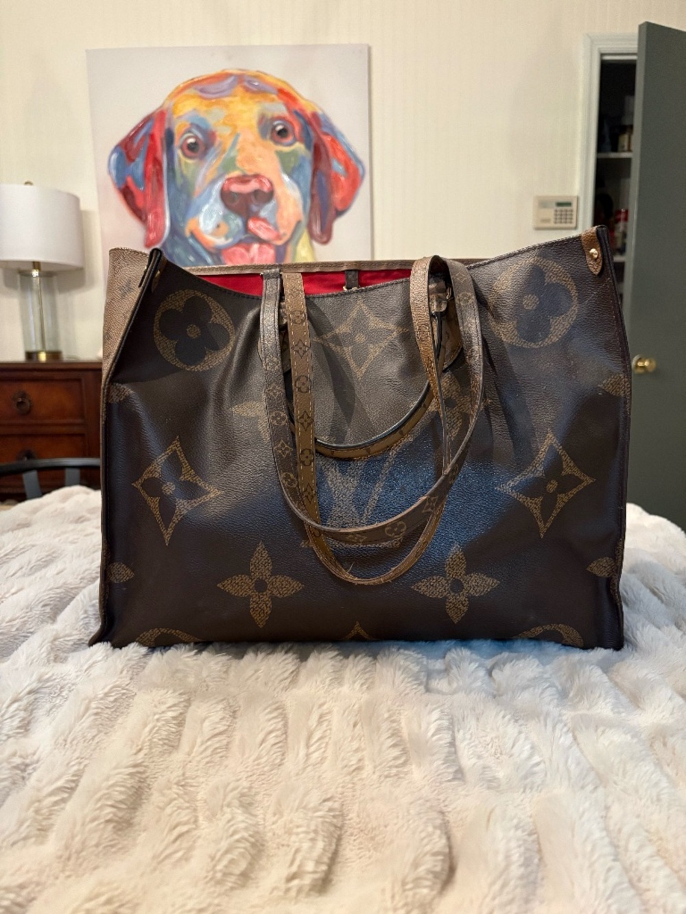 Louise Vuitton Onthego Giant Monogram reverse